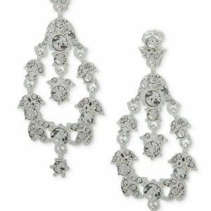 Anne Klein Crystal Orbital Clip-On Drop Earrings